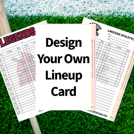 Upload Your Own Design – Custom Baseball Lineup Card