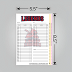 Banner Logo Custom Baseball Lineup Card Template