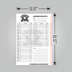 Classic Dual Logo Custom Lineup Card Template