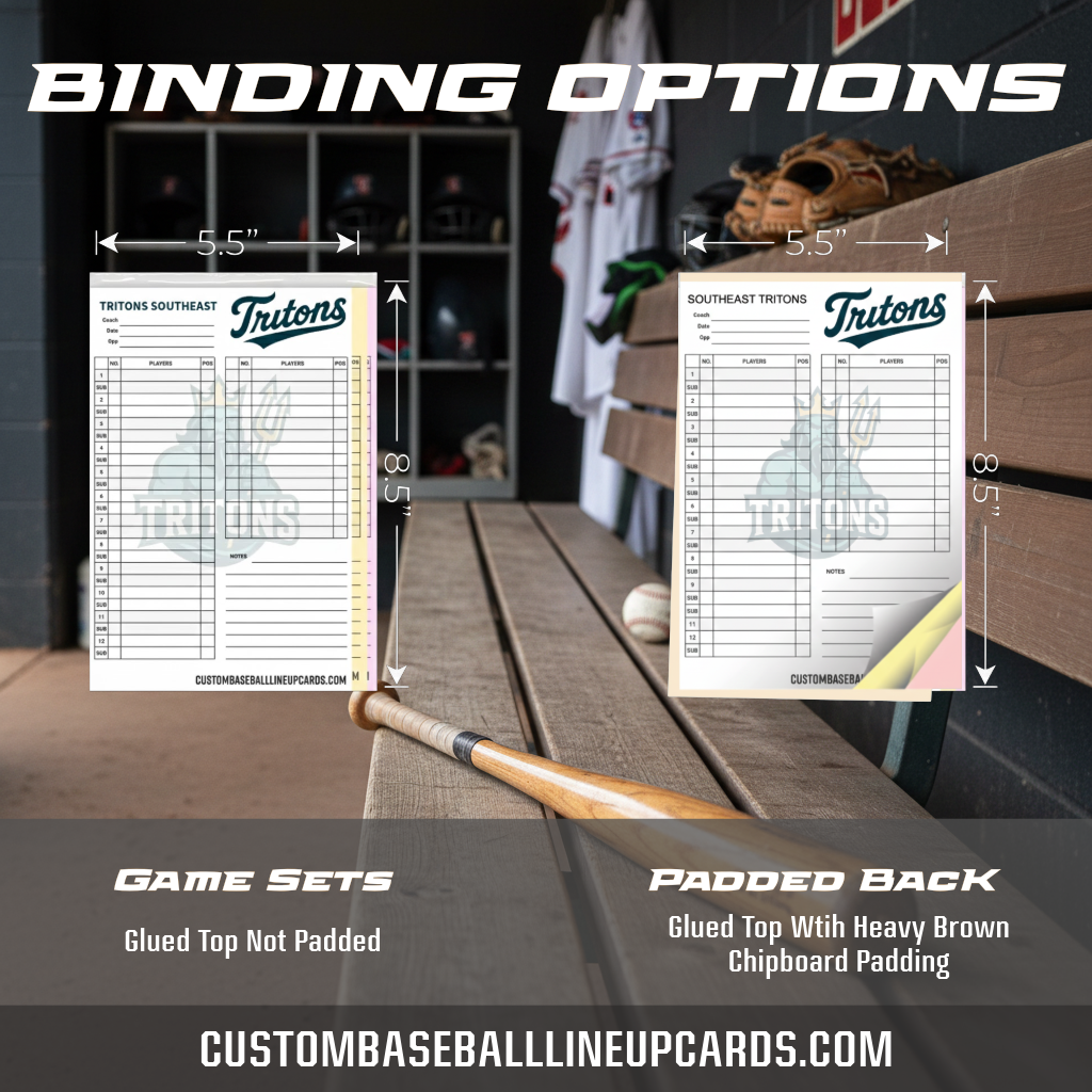 Banner Logo Custom Baseball Lineup Card Template