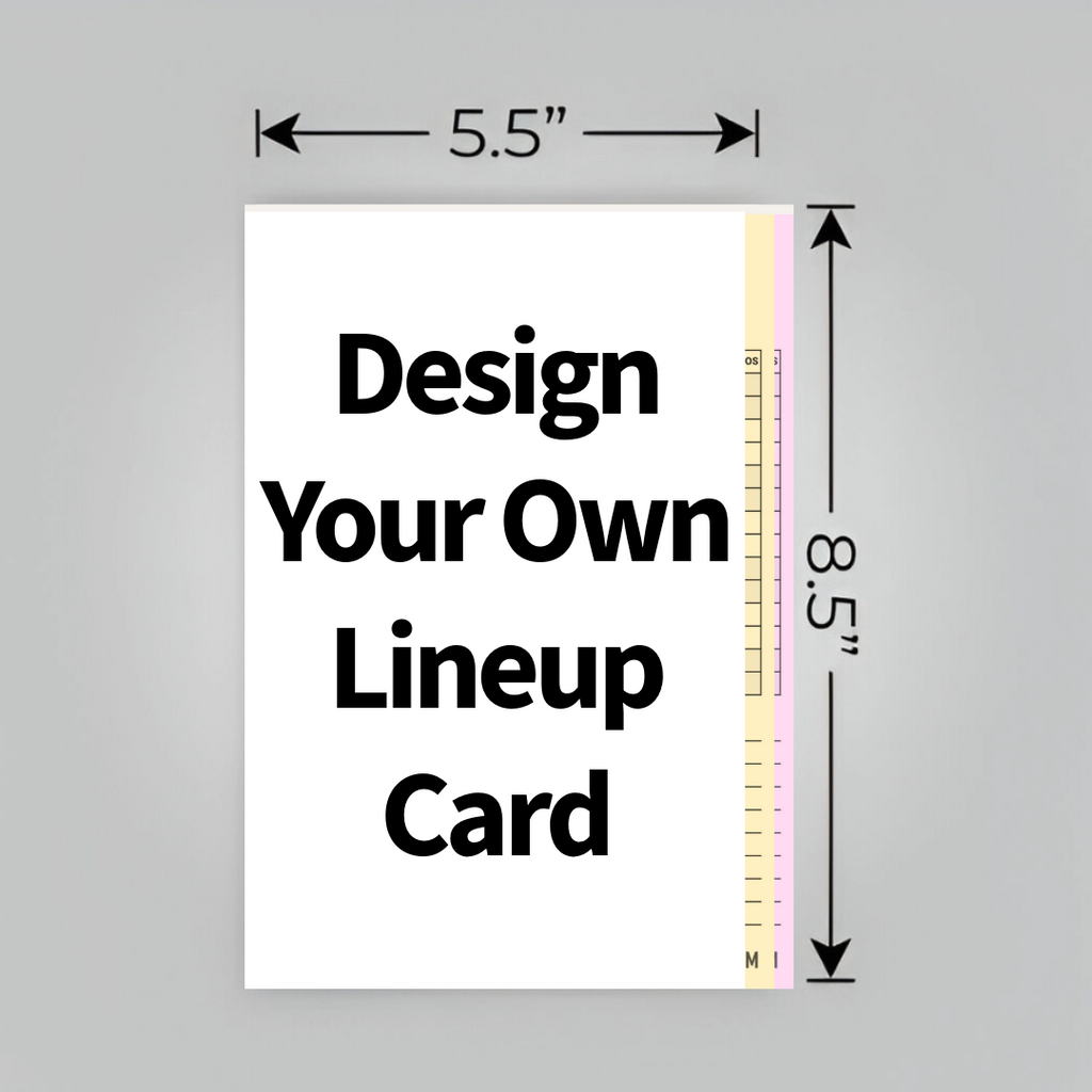 Upload Your Own Design Custom Lineup Card